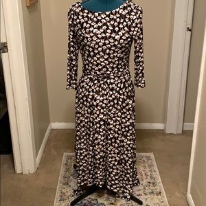 Boden floral dress with V back